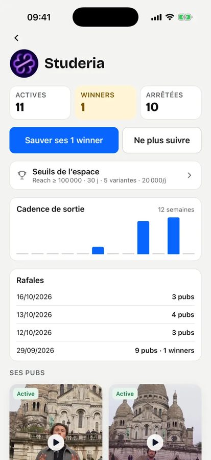 Save My Ads : fiche d'un annonceur